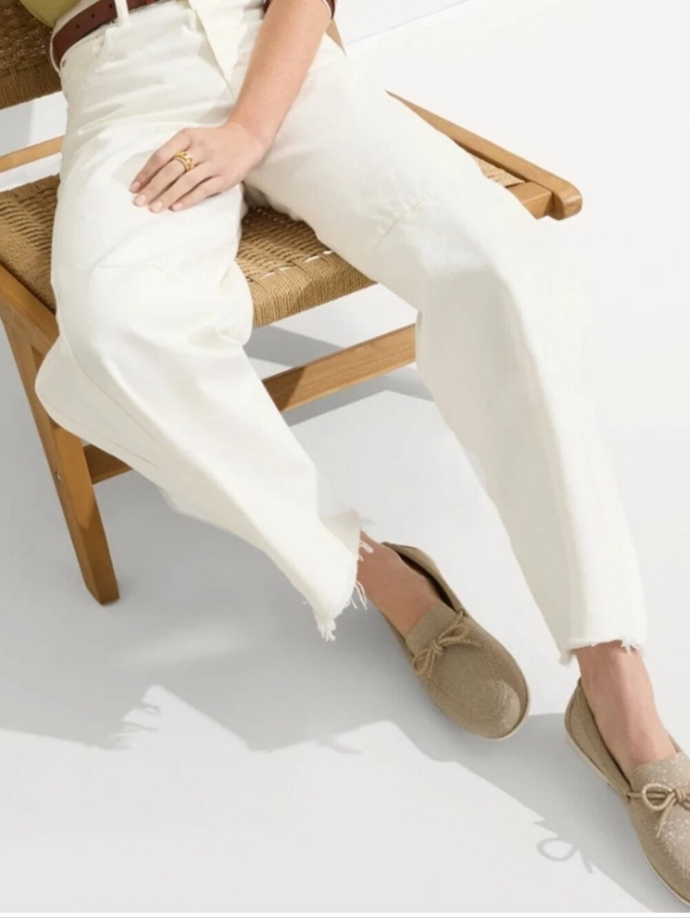 Rothy's The Boat Shoes In Shimmery Sand Slip On - Picture 15 of 15